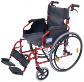 A* Deluxe Lightweight Self Propelled Aluminium Wheelchair Red Frame